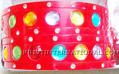 KKKT07027 Acrylic bangle 4 sets of same colour in the box