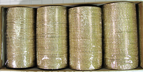 KKLL09B04 16 Dozen Gold Metallic Bangles with Glitter Handiwork