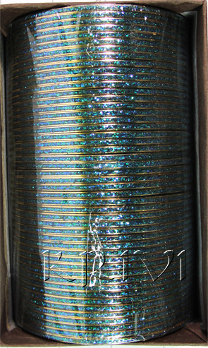 KKLL10C06 4 Dozen Blue Metal Bangles Choori with Glitter Handiwork