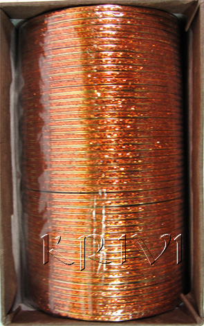 KKLL10G06 4 Dozen Red Metal Bangles Choori with Glitter Handiwork