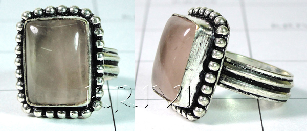 KRLL09001 Fashionable German Silver Gemstone Ring