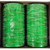 KKLL09I03 8 Dozen Green Metallic Bangles with Glitter Handiwork