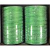 KKLL10G03 8 Dozen Green Metal Bangles Choori with Glitter Handiwork