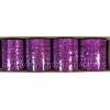 KKLL10H02 12 Dozen Purple Metallic Bangles Choori with Glitter Handiwork