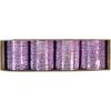 KKLL10K02 12 Dozen Purple Metallic Bangles Choori with Glitter Handiwork