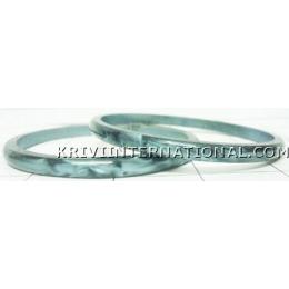 KKLK03051 A pair of acrylic bangles with granite work