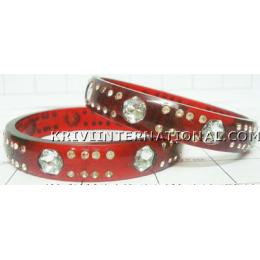 KKLK03066 A pair of acrylic bangles with stones handiwork