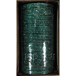 KKLL10B07 4 Dozen Green Metal Bangles Choori with Glitter Handiwork