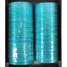 KKLL10D04 12 Dozen Blue Metallic Bangle Choori 