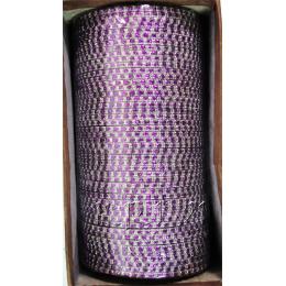 KKLL10D05 4 Dozen Purple Metal Bangles Choori with Glitter Handiwork