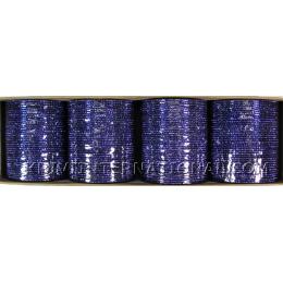 KKLL10E02 12 Dozen Blue Metallic Bangles Choori with Glitter Handiwork