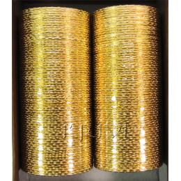 KKLL10F04 12 Dozen Golden Metallic Bangle Choori 