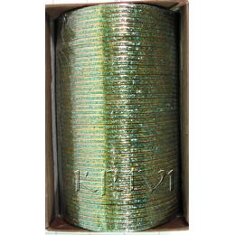 KKLL10F06 4 Dozen Green Metal Bangles Choori with Glitter Handiwork