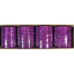 KKLL10H02 12 Dozen Purple Metallic Bangles Choori with Glitter Handiwork
