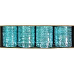 KKLL10J02 12 Dozen Blue Metallic Bangles Choori with Glitter Handiwork
