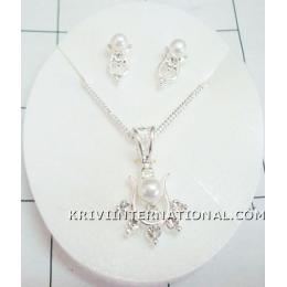 KNLK06005 Highly Fashionable Necklace Earring Set