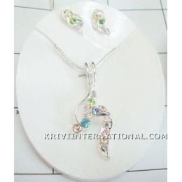 KNLK06010 Highly Fashionable Necklace Earring Set