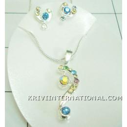 KNLK06014 Designer Fashion Jewelry Necklace Set