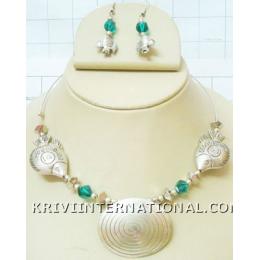 KNLK08028 Highly Fashionable Necklace Earring Set