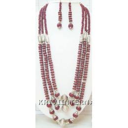KNLK08B01 Beautifully Crafted Costume Jewelry Necklace Set