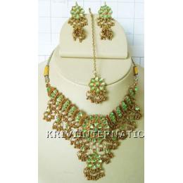 KNLK12001 Beautifully Crafted Costume Jewelry Necklace Set