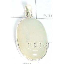 KPLL09016 Fashionable White Metal Onyx Pendant