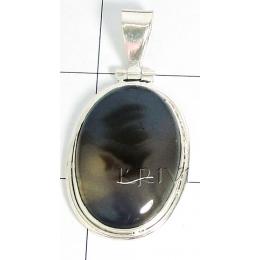 KPLL09018 Wholesale Designer White Metal Onyx Pendant