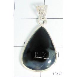 KPLL09042 Wholesale Designer White Metal Onyx Pendant