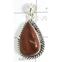 KPLL09180 White Metal Jewelry Sun Stone Pendant