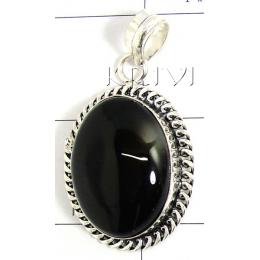 KPLL09186 White Metal Jewelry Black Onyx Pendant