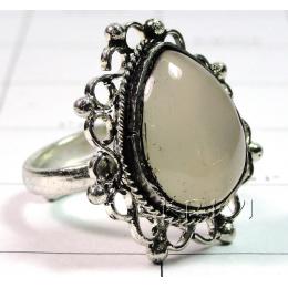 KRLL09013 Fine Quality German Silver Gemstone Ring