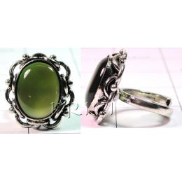 KRLL09016 Elegant German Silver Gemstone Ring