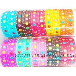 KWLK06001 40 acrylic stones studded bangles sets in 10 different colours