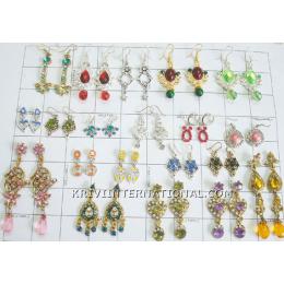 KWLK08007 Wholesale Lot of 100 pcs stones studded earrings