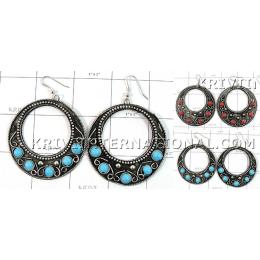 KWLL09071 Wholesale lot of 15 pair of Metal Earrings