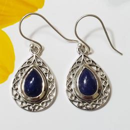 SAEMK08028 Beautiful Handmade Designer Lapis Lazuli Gemstone Earrings 925 Sterling