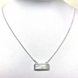SANLS01002 Rainbow Moonstone Necklace 925 Sterling Silver