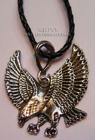 KPKQ08006 Eagle Pendant With Black Thread