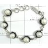 KBLL09007 White Metal Jewelry Gemstone Bracelet