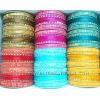 KKLK03026 6 sets of metallic bangles in six different colours