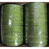 KKLL09F01 8 Dozen Green Metallic Bangles with Glitter Handiwork