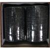 KKLL10B03 8 Dozen Black Metal Bangles Choori with Glitter Handiwork