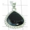 KPLL08003 Lovely White Metal Onyx Pendant