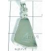 KPLL08014 Elegant White Metal Onyx Pendant