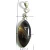 KPLL09010 Fine Quality White Metal Onyx Pendant