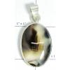 KPLL09023 Exquisite White Metal Onyx Pendant