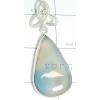 KPLL09024 Designer Style White Metal Onyx Pendant