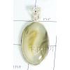 KPLL09029 Luxirious White Metal Onyx Pendant