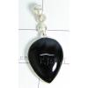 KPLL09034 Fine Quality White Metal Onyx Pendant