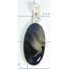 KPLL09041 Indian Handcrafted White Metal Onyx Pendant